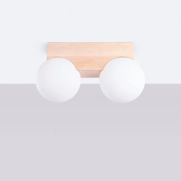 Sollux SL.1683 - Stropné svietidlo BULBO 2xG9/8W/230V buk/biela