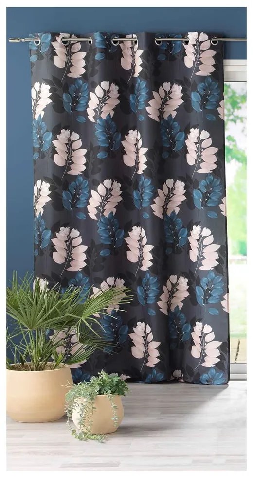 Tmavomodrý záves 140x260 cm Belline – douceur d'intérieur