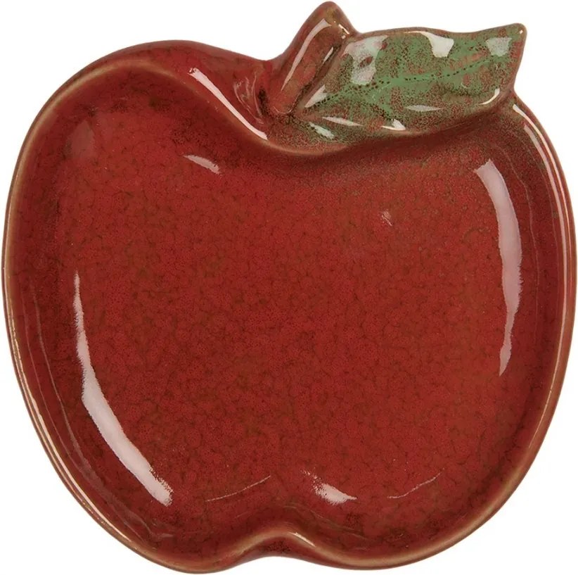 Dekoračný keramický tanierik v tvare jablka Retro Uniq - 13*13*2 cm