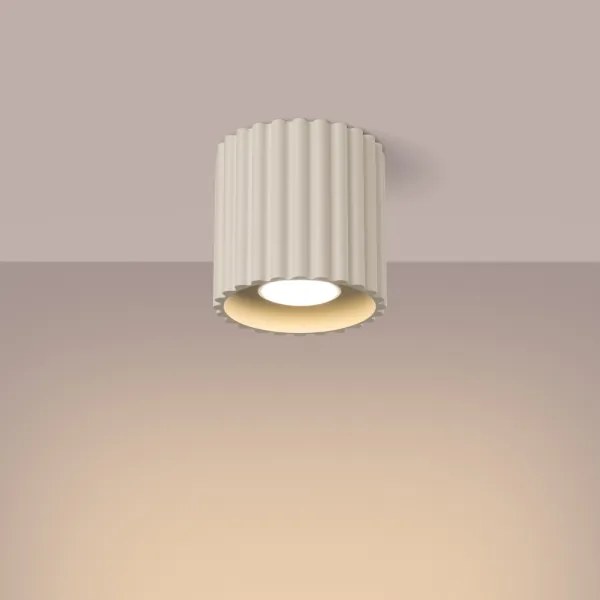 Sollux SL.1789 - Bodové svietidlo AURA 1xGU10/10W/230V 10 cm krémové