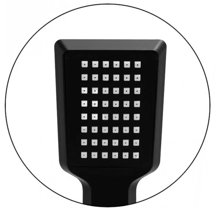 Ručná sprchová hlavica BAO s držiakom a 150 cm hadicou - čierna matná