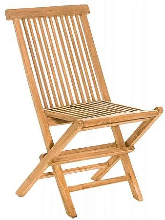 DEOKORK Záhradná skladacia stolička s poduškou FOXI (teak)