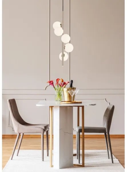 Zuma Line P0574-05E-F7AA - Luster na lanku ARCTURUS 5xG9/4W/230V zlatá