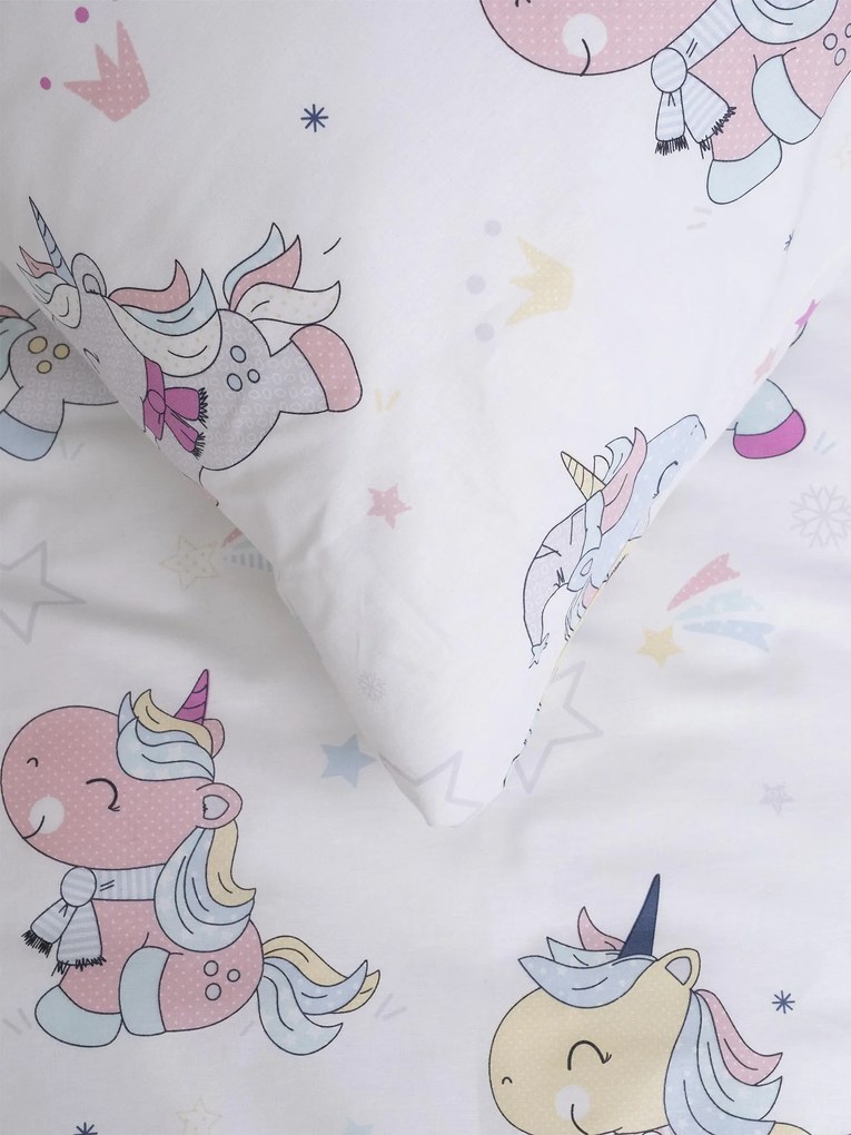 Bavlnená obliečka na vankúš Renforcé 40 × 40 cm - Kúzelné jednorožce