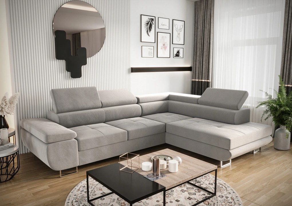 Rohová rozkladacia sedačka s opierkami hlavy 275x202 Design FN81