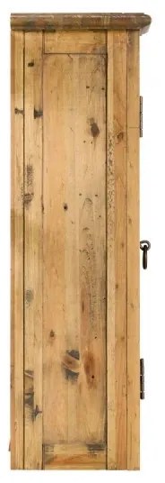 furniture-nabytek.cz - Masívna nástenná skrinka do kúpeľne Rangoon z recyklovanej borovice, lakovaná, hnedá – 42×22×70 cm