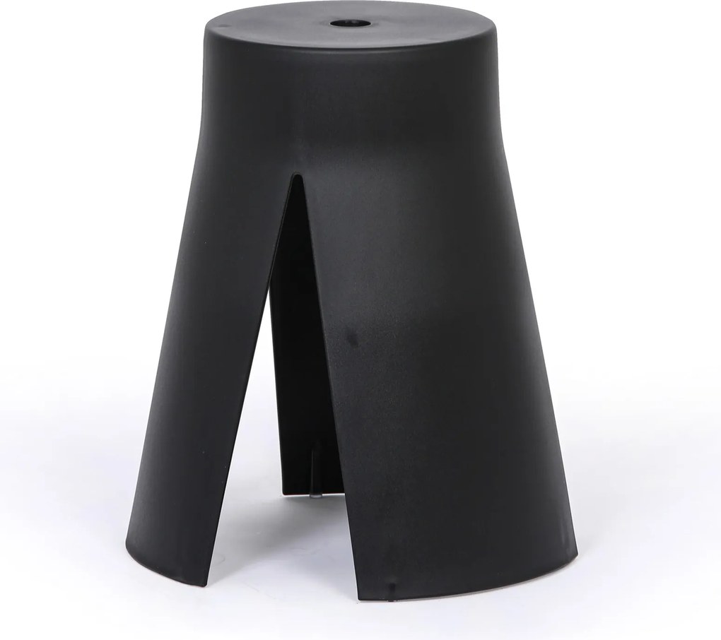 Plastová stolička RIKO, čierna