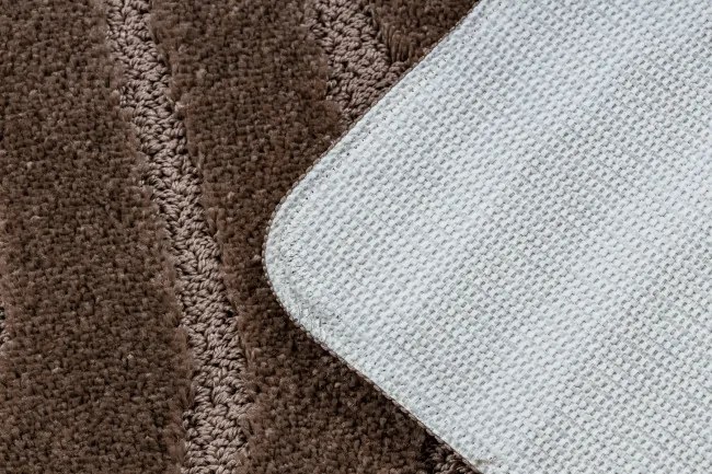 Kúpeľňový koberček SUPREME WAVES vlny, hnedý