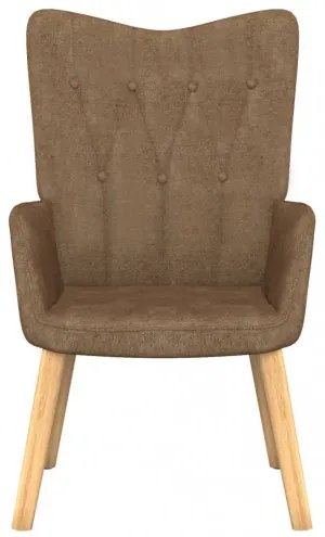 vidaXL Relaxačná stolička s podnožkou 62x68,5x96 cm sivohnedá látková-