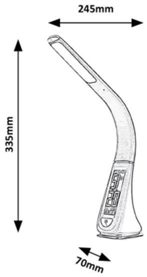Rabalux - LED Stmievateľná dotyková stolná lampa s displejom LED/5W/230V biela