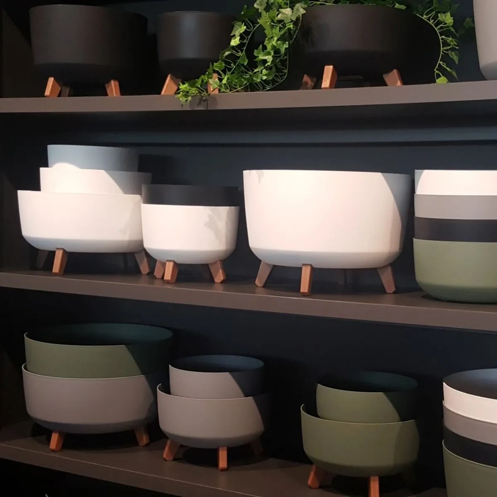 PROSPERPLAST Kvetináč GRACIA TUBUS 29,8 cm antracit Veľkosť: S