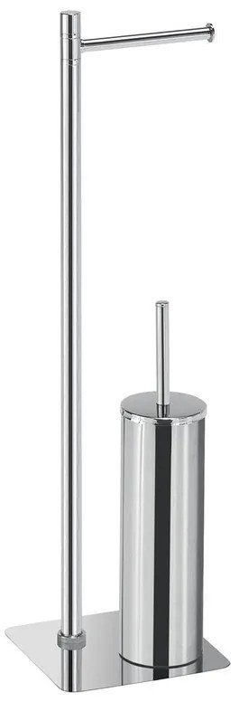 Gedy Gedy, ARTU Stojan s držiakom na toaletný papier a WC kefou, hranatý, chróm, 1132