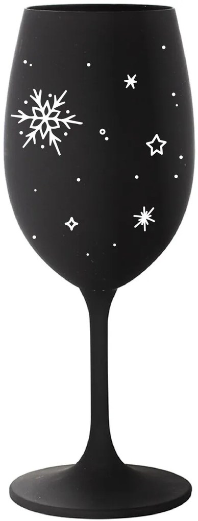 ZIMĚNKA - čierny pohár na víno 350 ml