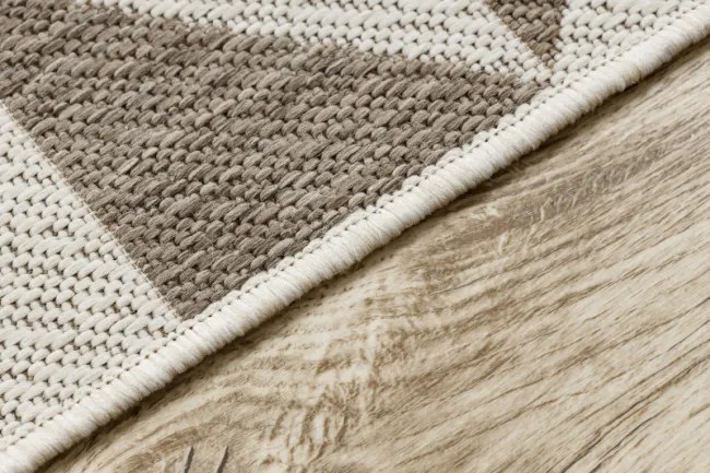 Koberec Šnúrkový SIZAL FLOORLUX 20489 champagne / taupe Trojuholníky