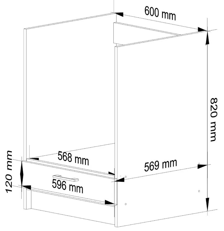 Kuchynská skrinka Artus pod rúru S60