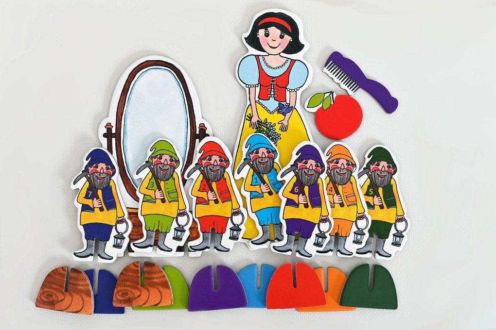 MARIONETINO Veľká sada bábok a kulís – Snehulienka a sedem trpaslíkov