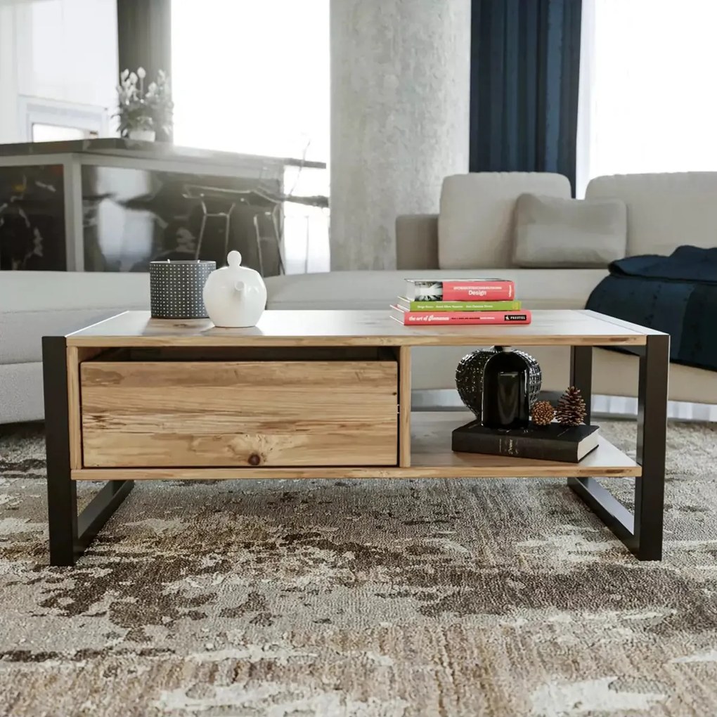 Drevený konferenčný stolík Haldizen 105 × 40 × 55 cm HANAH HOME