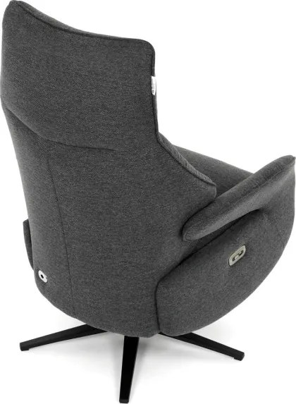 Polohovacie kreslo sivé, elektrické TV-B3973 GREY2