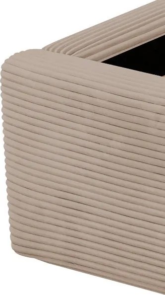 Posteľ Inez 180x200 cm, svetlo hnedá štrukturovaná látka