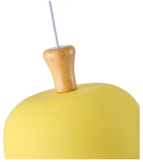 Luster na lanku 1xE27/15W/230V žltá pr. 27 cm