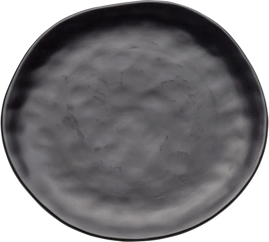 Čierny kameninový tanier Kare Design Swirl, ⌀ 26 cm