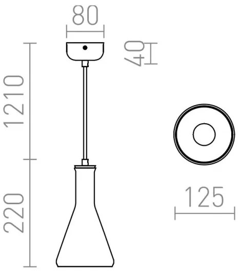 RED - Design Rendl - R12663 - Luster na lanku PULIRE 1xE14/28W/230V