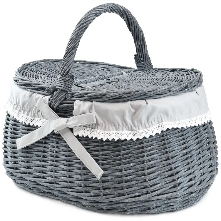 Piknikový koš proutěný Kvinna I.š. 44 x hl. 28 x v. 23/36(cm)