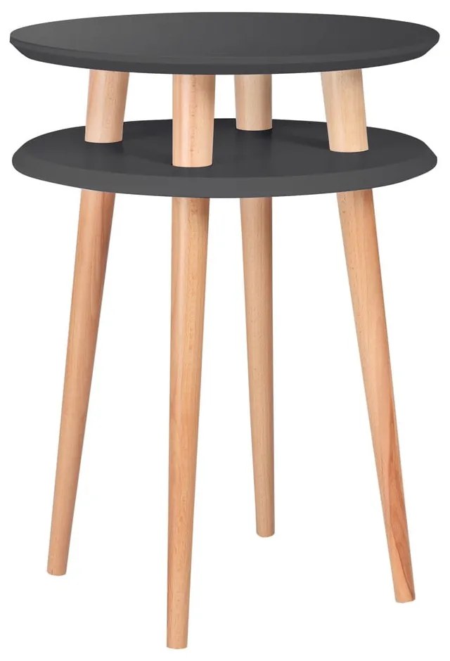 Grafitovosivý konferenčný stolík Ragaba UFO, Ø 45 cm