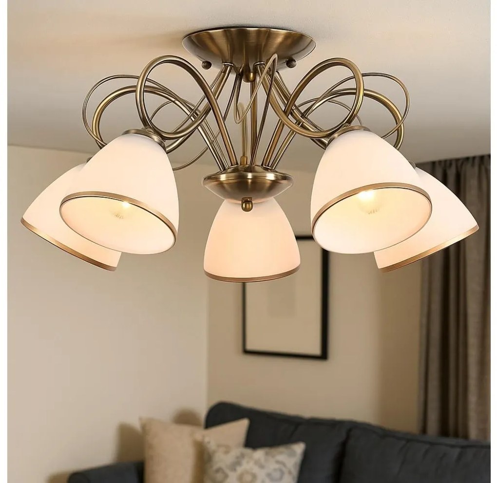 Brilagi - Prisadený luster FRED 5xE27/60W/230V pr. 59 cm bronzový