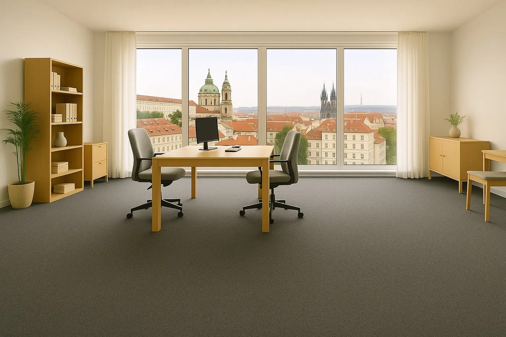 Koberec metráž Lindau 70 Šedý, na mieru, šíře 2m,4m, šedá, resine, kancelária, Vebe