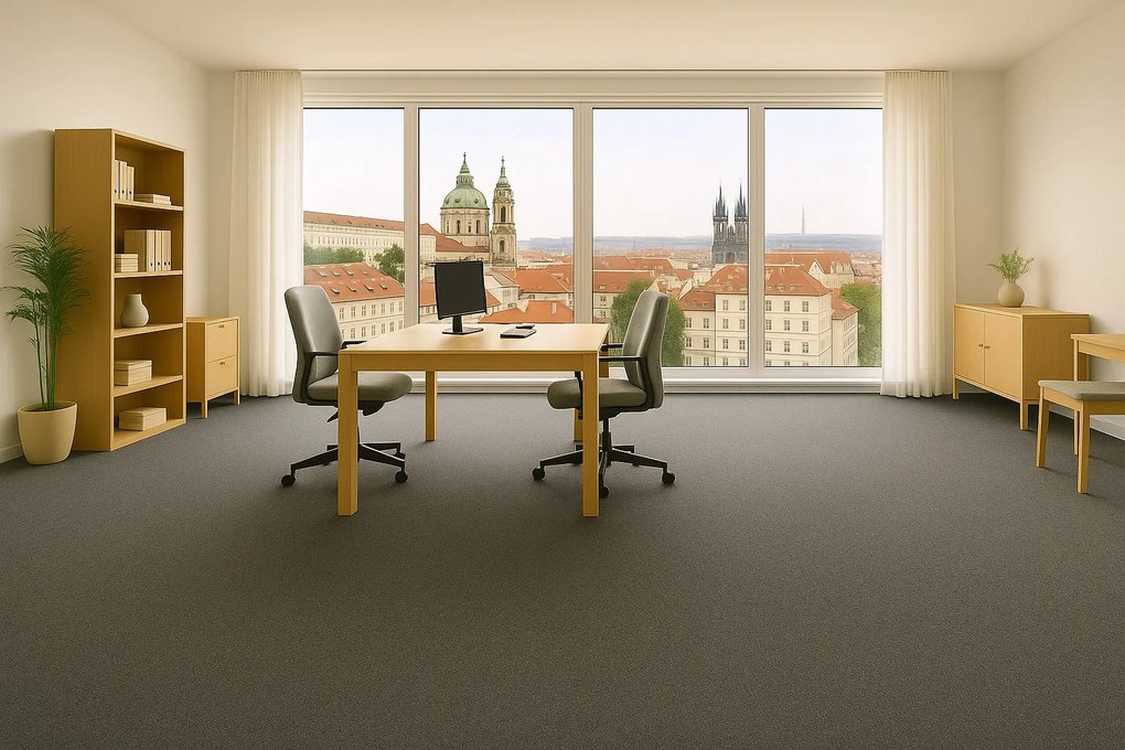 Vebe, Koberec metráž Lindau 70 Šedý, na mieru, šíře 2m,4m, šedá, resine, kancelária