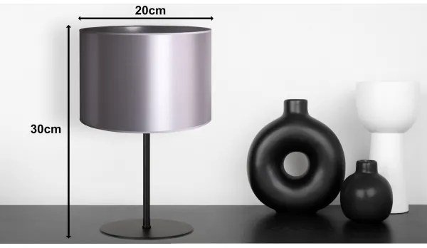 Duolla - Stolná lampa CANNES 1xE14/15W/230V pr. 20 cm strieborná/čierna