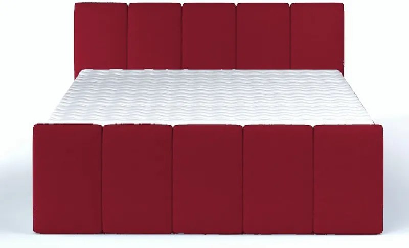Posteľ boxspring Fresco 180x200 cm, červená látka