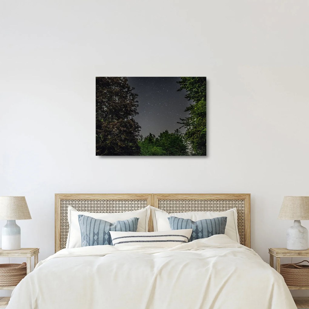 Sklenený obraz nočnej oblohy (70x50 cm)