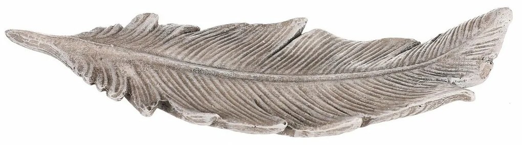 Pietna dekorácia Pierko z anjelských krídiel, polyresin, 16 x 6 x 2 cm
