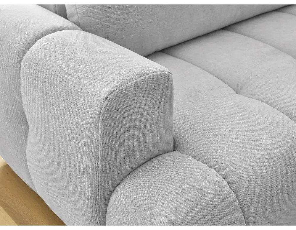 Svetlosivá rozkladacia/s úložným priestorom rohová pohovka (pravý roh/do L) Fuji – Bobochic Paris