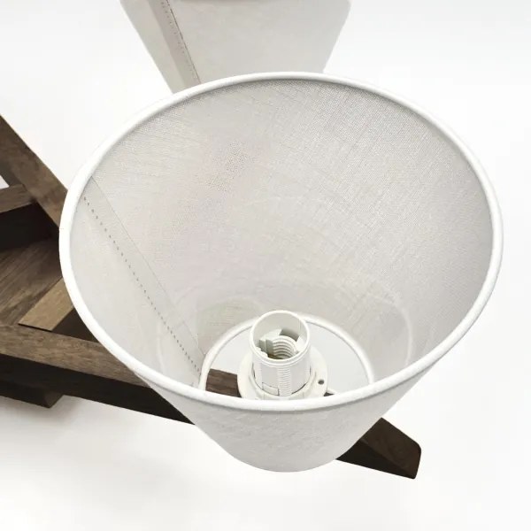 Brilagi - LED  Prisadený luster ANTHONY 5xE14/40W/230V dub orech/biela