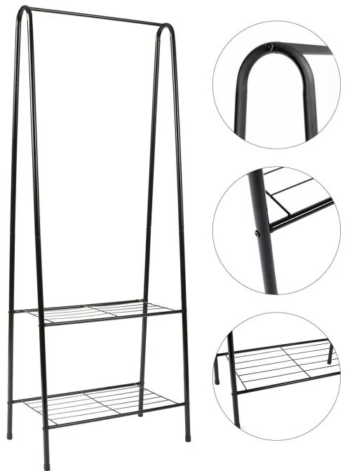 Vešiakový stojan OLIVER čierny