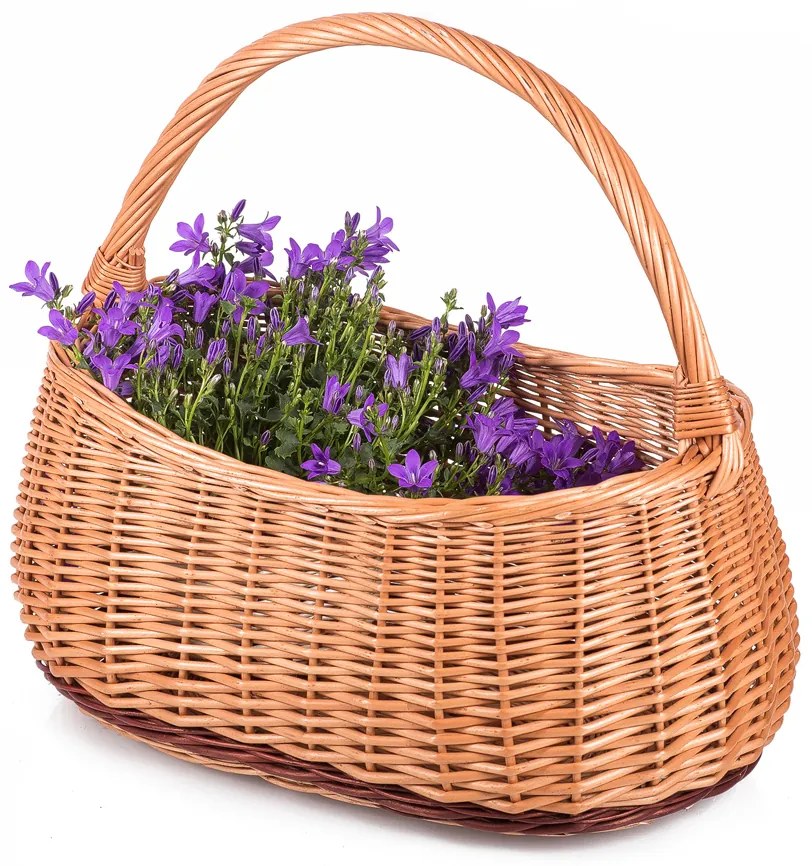 Nákupný kôš prútený Lady II.š. 41 x hl. 25 x v. 24/28(cm)