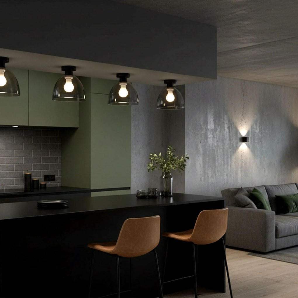 Toolight Toolight, stropné svietidlo 1xE27 APP1303-1C, čierna, OSW-02427