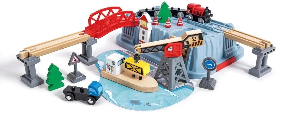 Hape Vláčikodráha set v boxe - Prístavisko