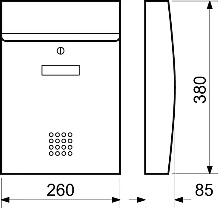 Poštová schránka RICHTER BK.05.AM (ANTRACIT), RICHTER antracit matná