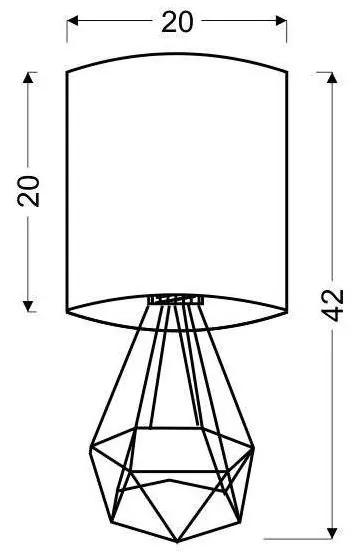 CLX Stolná dizajnová lampička GIANCITO, biela