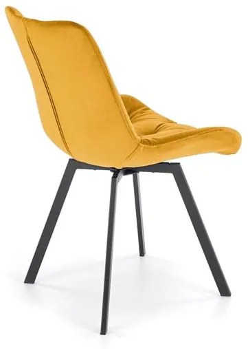 OTOČNÁ JEDÁLENSKÁ STOLIČKA TIARA HORČICOVÁ