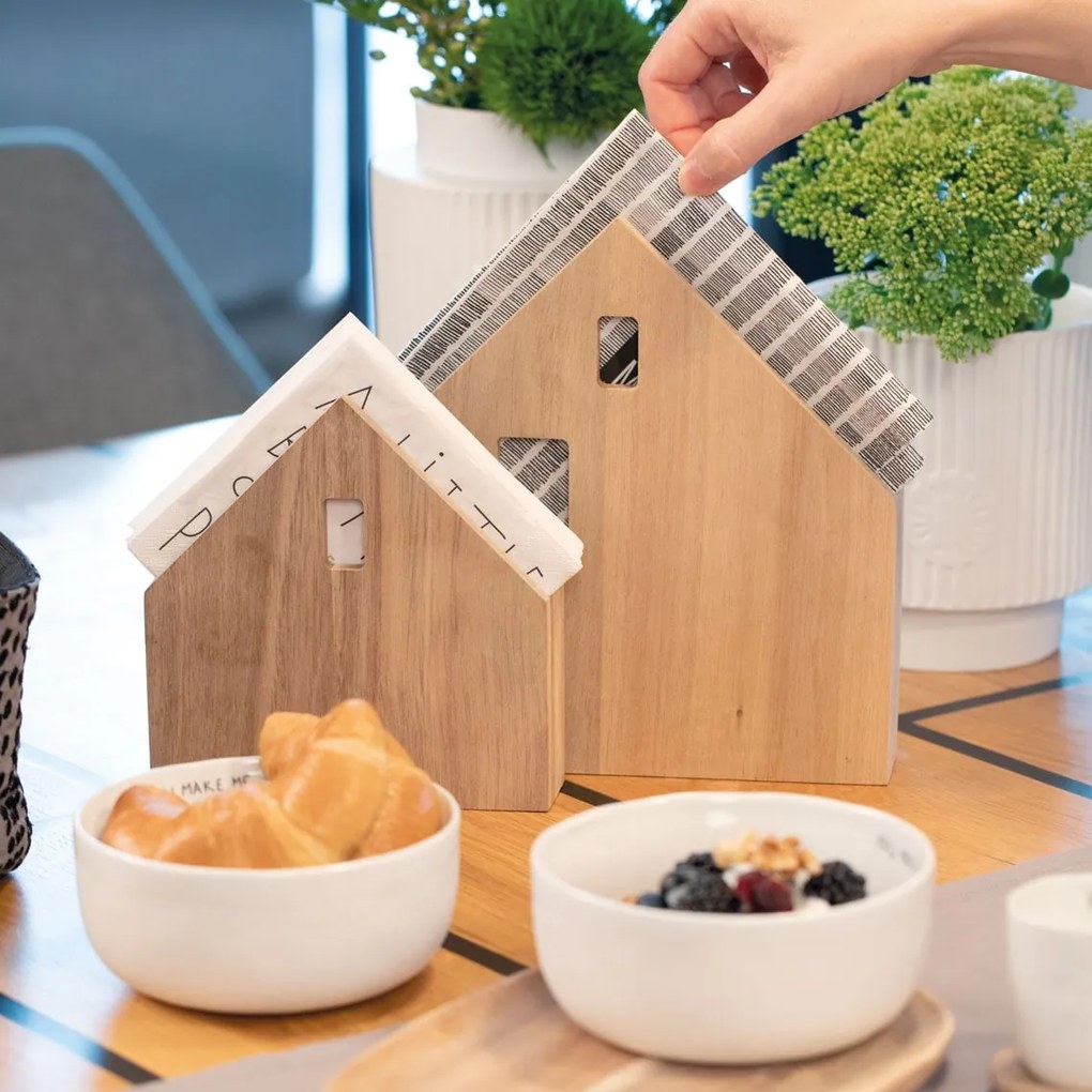 räder Drevený stojanček na servítky House Small