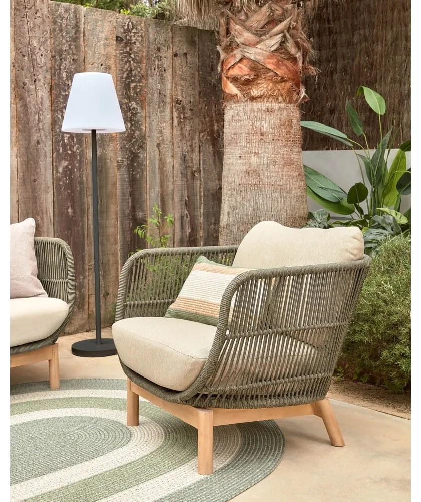 Khaki záhradné kreslo Kave Home Catalina