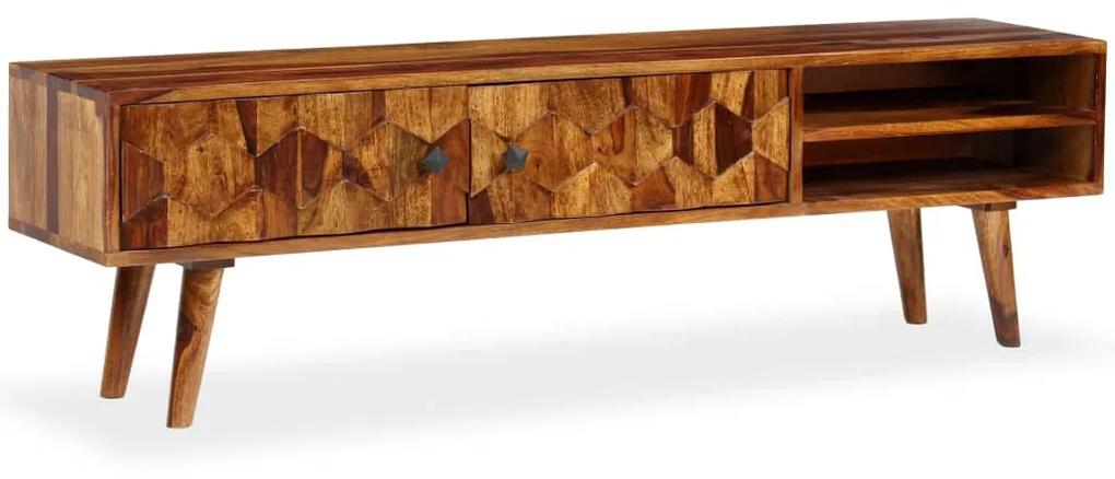 vidaXL Skrinka na TV, drevený masív sheesham 140x30x40 cm