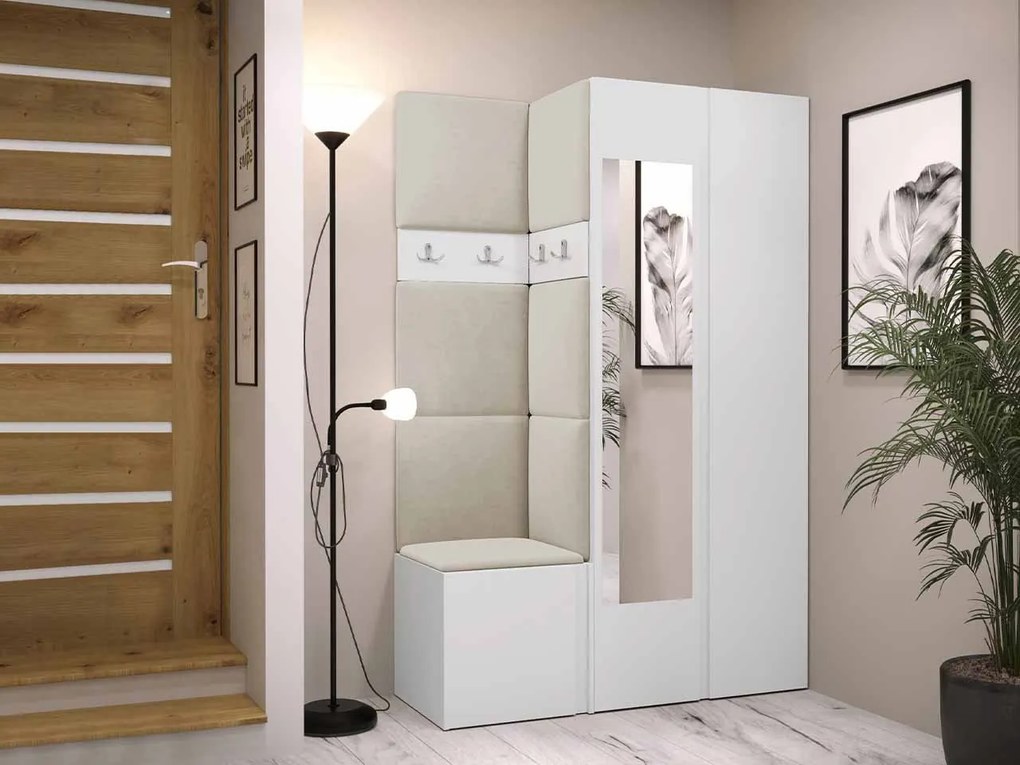 Predsieň Tavasz XXVI, Farby: Biela, Farba čalúnenia:: ekokoža Soft 017 (biela)