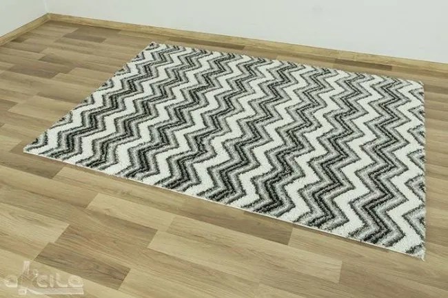 Koberec Onyx 5172 Cik cak bielý