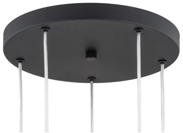 Argon 2103 - Luster na lanku HOLLYWOOD 5xE14/7W/230V čierna